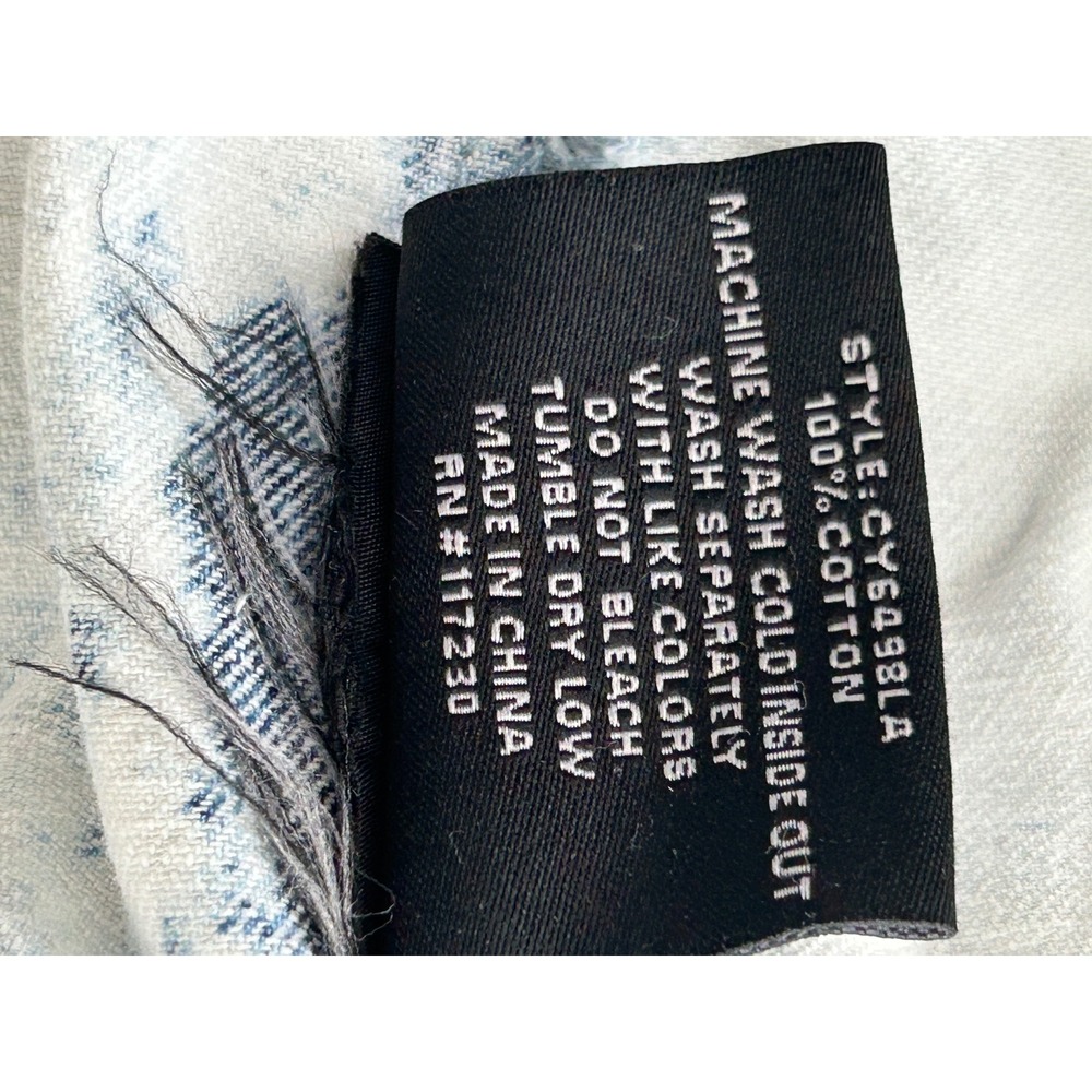 Chiqle Denim Architect Distressed Acid Wash Cropped Jean Jacket CY6498LA Small - Picture 8 of 10